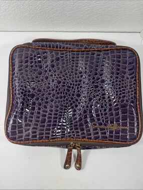 Signature Purple Croc-Pattern Samantha Brown Travel Case